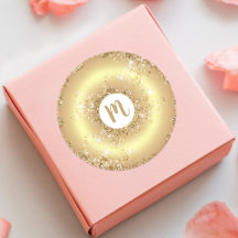 Monogram gouden donut sparkle glitter vet glam