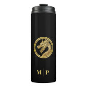 Monogram gouden draak thermosbeker (Voorkant)