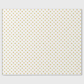 monogram gouden en witte poka - dots patronen cadeaupapier (Vlak)
