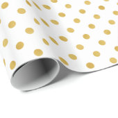 monogram gouden en witte poka - dots patronen cadeaupapier (Rol Hoek)