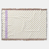 monogram  gouden en witte poka - dots patronen deken (Voorkant)