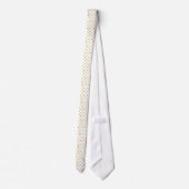 monogram gouden en witte poka - dots patronen stropdas (Achterkant)