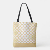 Monogram Gouden Glitter Geometrische Vormen Tote Bag (Achterkant)