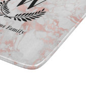 Monogram gouden goudfamilie van marmer snijplank (Hoek)