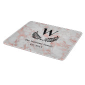 Monogram gouden goudfamilie van marmer snijplank (Hoek)