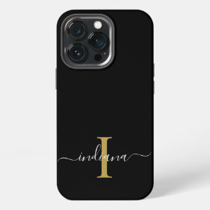 Monogram Gouden Initiaal Griete Script Naam Modern iPhone 13 Pro Hoesje