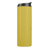 Monogram Gouden Kleur Duidelijke Moderne Minimalis Thermosbeker (Gedraaid links)