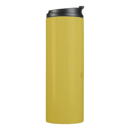 Monogram Gouden Kleur Duidelijke Moderne Minimalis Thermosbeker (Gedraaid links)