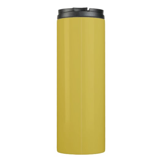 Monogram Gouden Kleur Duidelijke Moderne Minimalis Thermosbeker (Achterkant)