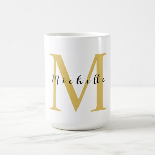 Monogram Gouden Kleur Jouw naam Speciaal Geschenk  Koffiemok