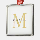 Monogram Gouden Kleur Jouw naam Speciaal Geschenk  Metalen Ornament (Links)