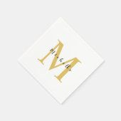Monogram Gouden Kleur Jouw naam Speciaal Geschenk  Servet (Hoek)