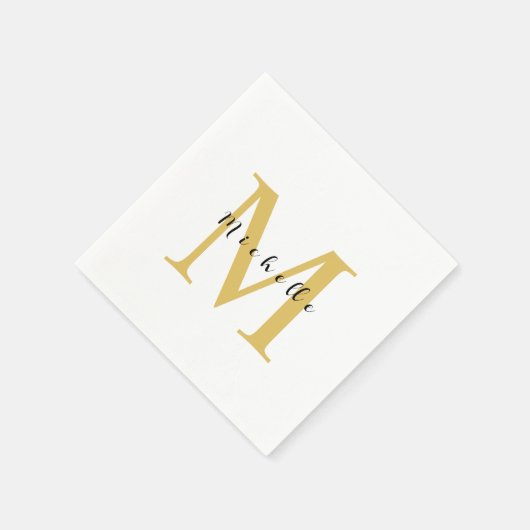 Monogram Gouden Kleur Jouw naam Speciaal Geschenk  Servet (Hoek)