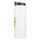 Monogram Gouden Kleur Jouw naam Speciaal Geschenk  Thermosbeker (Geroteerd rechts)