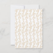 Monogram | Gouden krans Classic Elegant Bruiloft RSVP Kaartje (Achterkant)