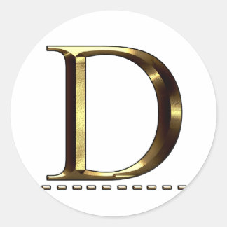 Monogram gouden letter D Sticker