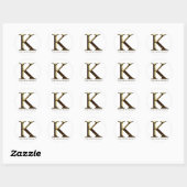 Monogram gouden letter K Uw Sticker (Vel)