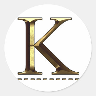 Monogram gouden letter K Uw Sticker