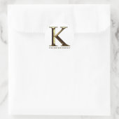 Monogram gouden letter K Your Sticker (Tas)