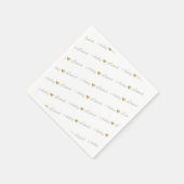 Monogram + gouden liefdesharten, bruiloft servetten (Hoek)