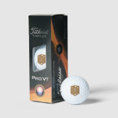 Monogram Gouden Naam Gepersonaliseerd Golfballen (Verpakking)
