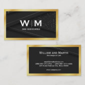 Monogram | Gouden rand Visitekaartje (Voorkant / Achterkant)