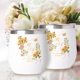 Monogram gouden Rozen lint
