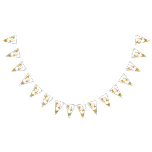 Monogram gouden Rozen lint Vlaggetjes