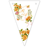 Monogram gouden Rozen lint Vlaggetjes (Tweede vlag)