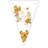 Monogram gouden Rozen lint Vlaggetjes (Eerste vlag)