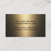 Monogram Gouden Schaar Kapsalon Visitekaartje (Achterkant)