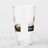 Monogram gouden silhouet vliegende eenden glas (Rechts)