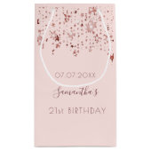 Monogram gouden sterren klein cadeauzakje (Achterkant)