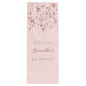 Monogram gouden sterren wijn cadeautas (Achterkant)