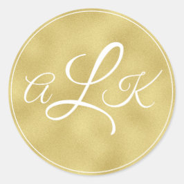 Monogram Gouden Sticker Zegel