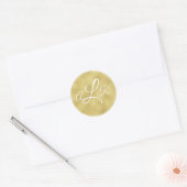 Monogram Gouden Sticker Zegel (Envelop)