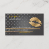 Monogram, gouden toonlippen visitekaartje (Achterkant)