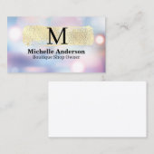 Monogram | goudgeborsteld | boke visitekaartje (Voorkant / Achterkant)