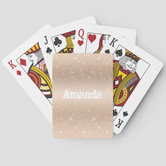 Monogram goudglitter pokerkaarten (Achterkant)