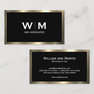 Monogram Goudgrens in metaal Visitekaartje