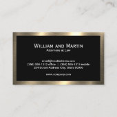 Monogram | Goudgrens in metaal Visitekaartje (Achterkant)