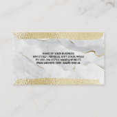 Monogram | Goudolie geborsteld | Marmer Visitekaartje (Achterkant)