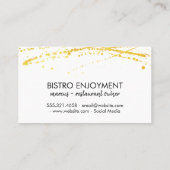 Monogram goudspatter visitekaartje (Achterkant)