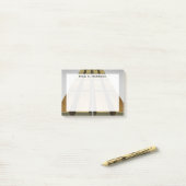 Monogram Goudstaven Feng Shui Welvaart Post-it® Notes (Op bureau)
