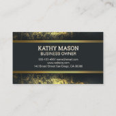 Monogram | Goudstof | Goudmetaallijnen Visitekaartje (Achterkant)