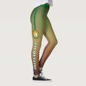 MONOGRAM GRADIËNT GROEN met Naam Ombre Leggings (Rechts)