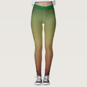MONOGRAM GRADIËNT GROEN met Naam Ombre Leggings (Voorkant)