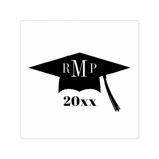 Monogram graduatiecategorie zelfinktende stempel (Design)