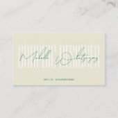 Monogram Grafisch Ontwerper modern script Visitekaartje (Voorkant)