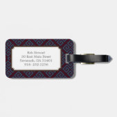 Monogram grafische afbeelding van kleurloze groene bagagelabel (Achterkant horizontaal)